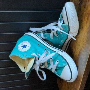 Teal High Top Converse All Star-Child size 13